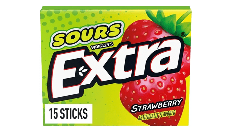 Wrigley's Extra Sour Strawberry 15stk 